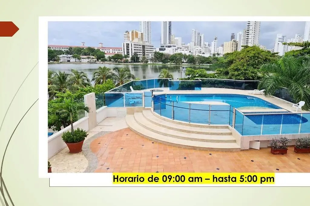 Cartagena1403.Mirador Del Laguito Frente A La Bahia - 4 Habアパートメント コロンビア